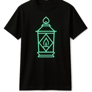 Mystic Lantern: Men's Glow-Style Graphic T-shirt